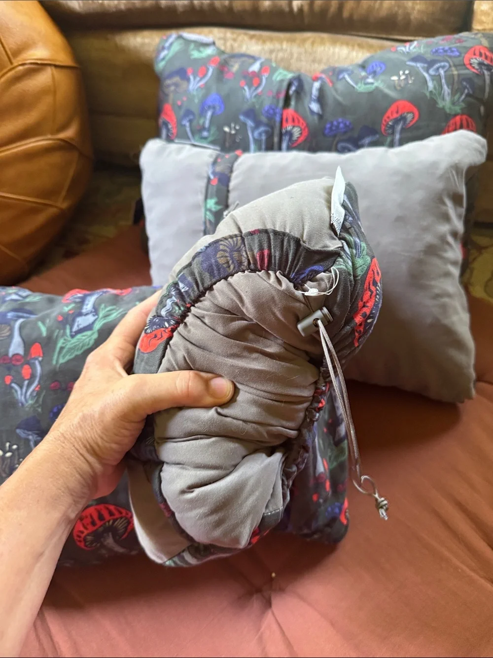 Thermarest pillow compact camping Fun Guy mushrooms medium NEW NWOT